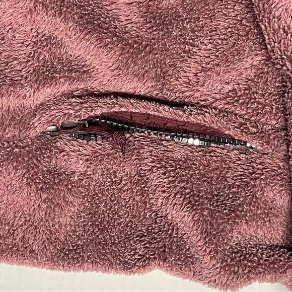 The North Face Jacket Womens Large Full Zip Fleece Fuscia Red Fuzzy Soft Winter - Picture 4 of 12